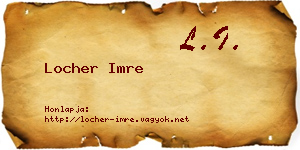 Locher Imre névjegykártya