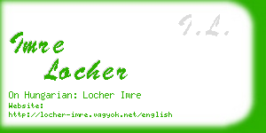 imre locher business card